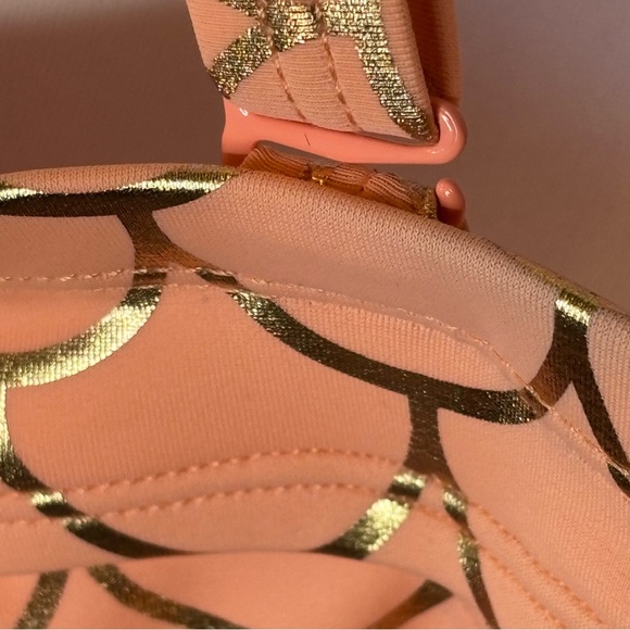 Torrid Mermaid Tie Front Underwire Peplum Midkini 00F (10/F Cup Size) Coral Gold - Picture 9 of 16